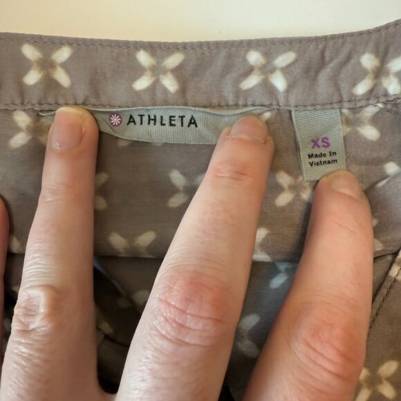 Athleta Ikat Kaftan Shirt Swimsuit Coverup Silk/Cotton Blend XS - Picture 9 of 10